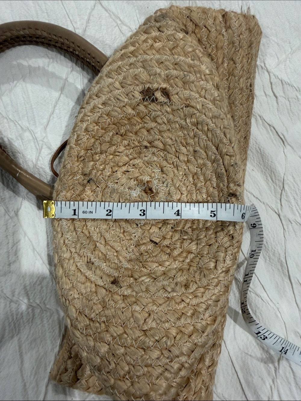 Billabong Natural Straw Tote with Tan Handles - Picture 7 of 8